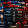 Ole Miss Rebels Football vs Georgia Bulldogs Football Match Player Stats